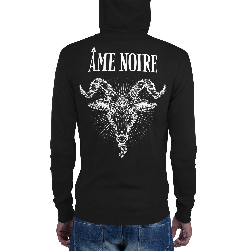 Ame Noire unisex zip hoodie