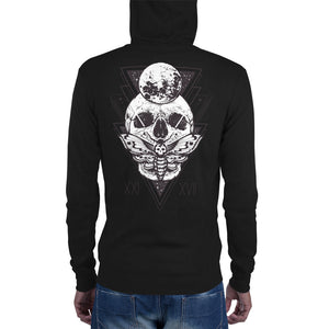 HorrorWeb Cryptic Moth Unisex zip hoodie