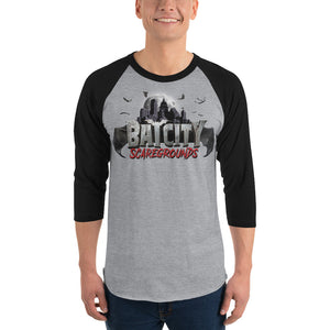 Official Bat City Scaregrounds 3/4 sleeve raglan shirt!