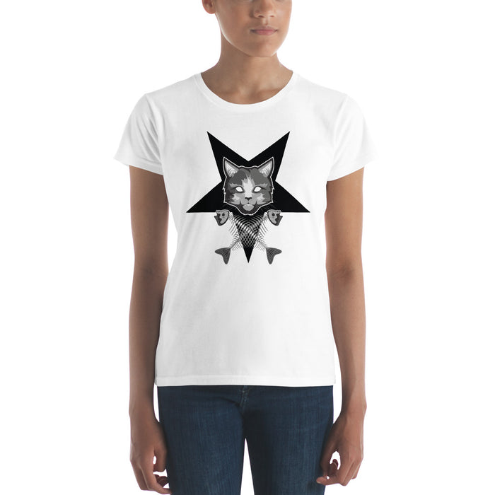 Pentagram Cat Women's short sleeve t-shirt