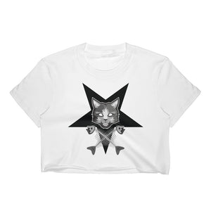 Pentagram Cat Women's Crop Top